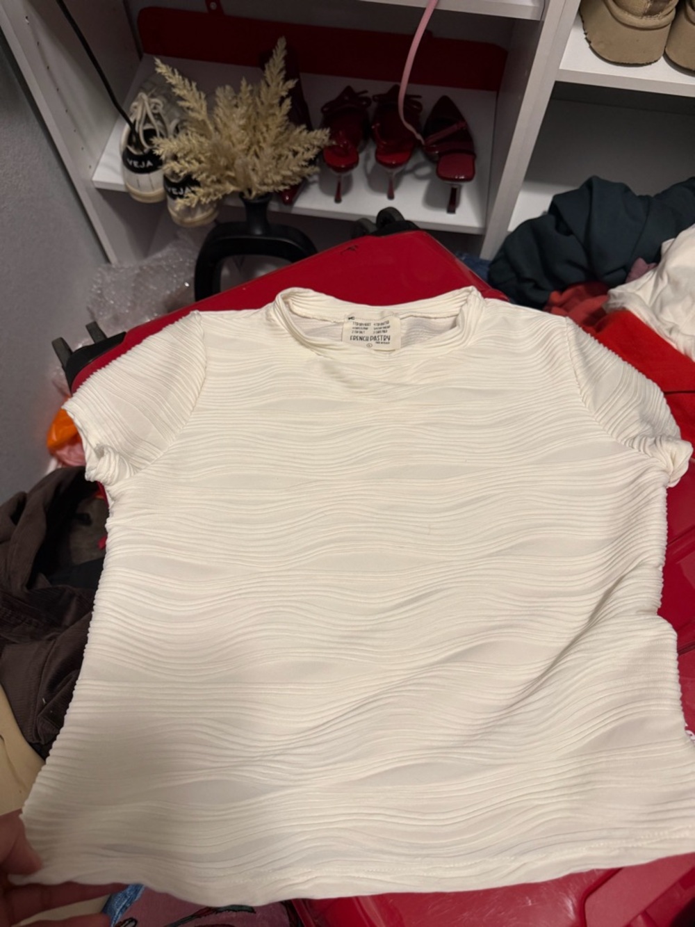 White basic tee baby tee